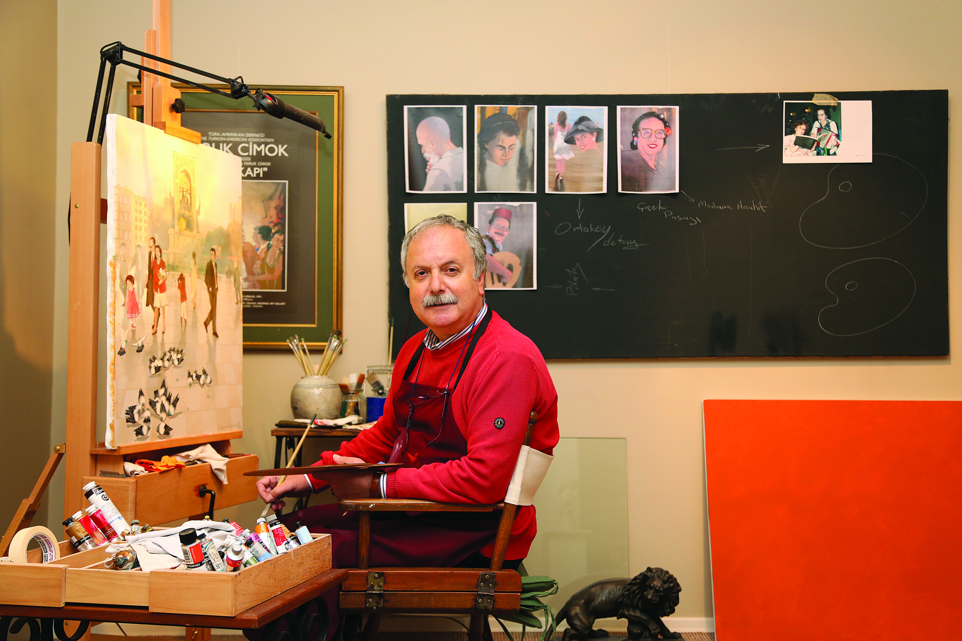 FARUK CİMOK, ABACI SANAT GALERİSİ’NDEKİ SERGİSİ ÖNCESİ TUVALİNDEKİ İSTANBUL’U ANLATTI