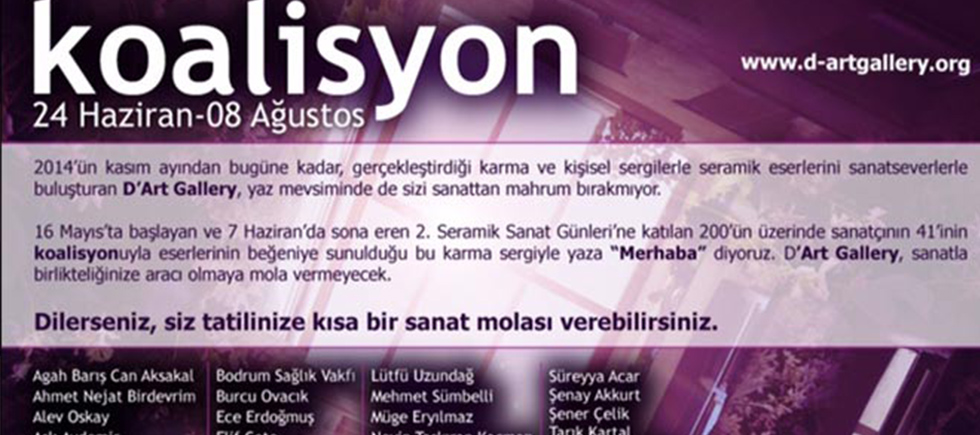 Seramik sanatçıları Koalisyon'u kurdu