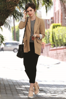 LILY COLLINS FARKLI TARZLARI DENEMEYİ SEVİYOR