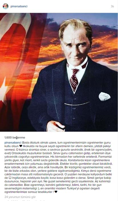 24 KASIM ÖĞRETMENLER GÜNÜNÜ SOSYAL MEDYADAN KUTLADILAR...