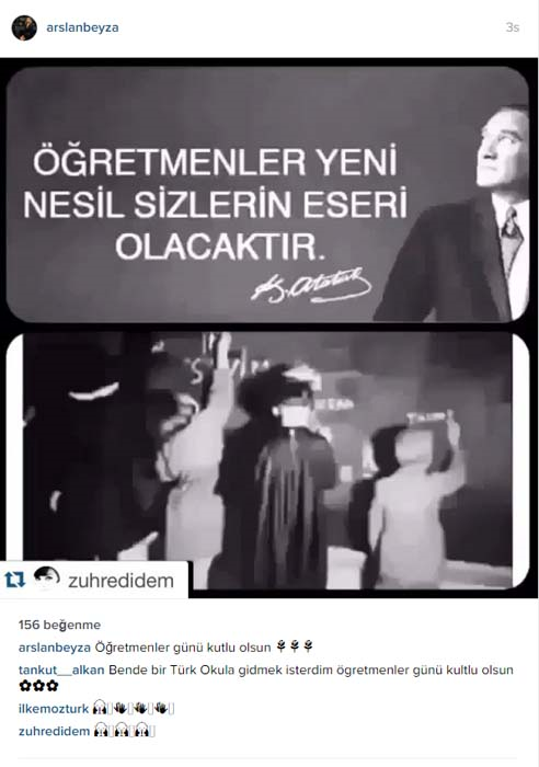 24 KASIM ÖĞRETMENLER GÜNÜNÜ SOSYAL MEDYADAN KUTLADILAR...