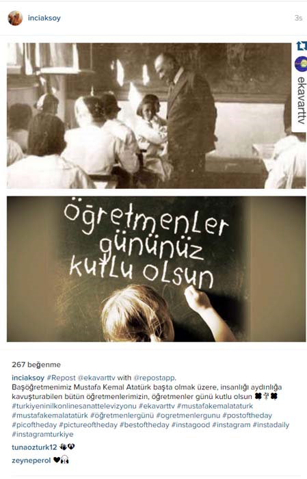 24 KASIM ÖĞRETMENLER GÜNÜNÜ SOSYAL MEDYADAN KUTLADILAR...