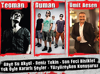 ÜMİT BESEN, TEOMAN VE DUMAN  VODAFONE FREEZONE FESTİVALİ’NDE GENÇLERLE BULUŞUYOR