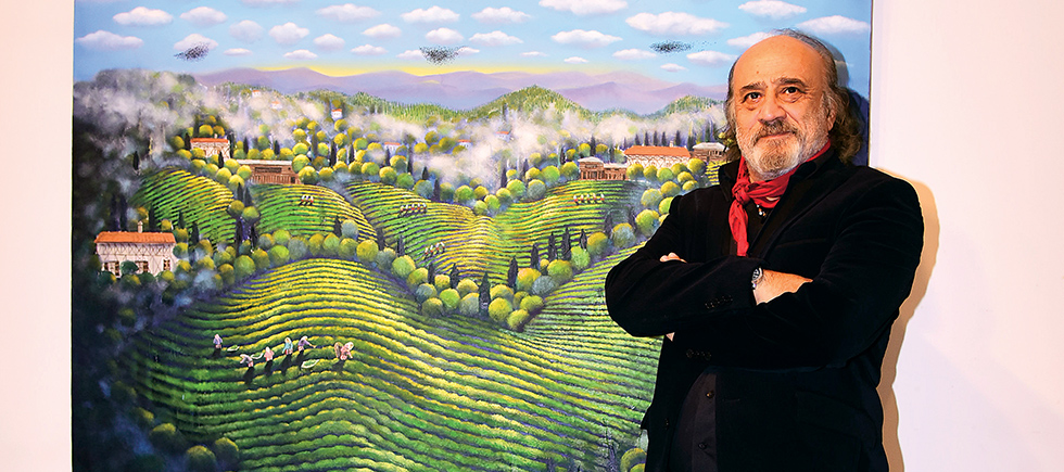 “GÖNLÜMÜN ARKA BAHÇESİ”NDE TUVALDEKİ RENK SENFONİSİ