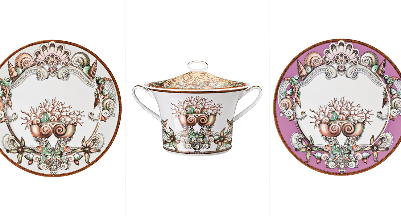 VERSACE DESENLERİ PORSELENLERİN ÜZERİNDE