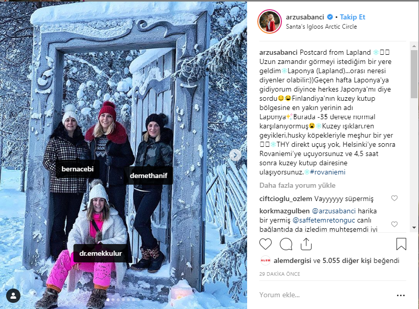 ARZU SABANCI LAPLAND'TE