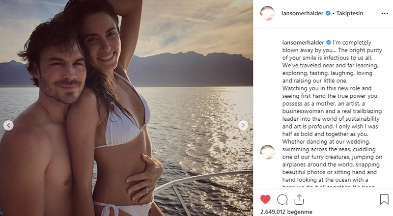 IAN SOMELHALDER'DAN ROMANTİK KUTLAMA