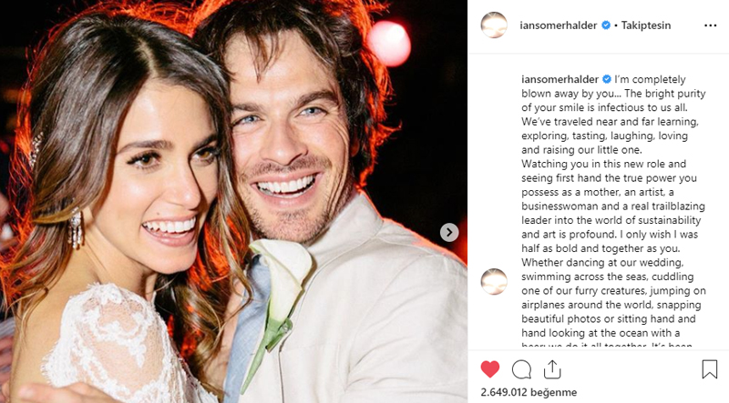 IAN SOMELHALDER'DAN ROMANTİK KUTLAMA