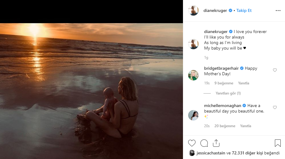 DIANE KRUGER'DAN BEBEĞİ İLE İLK PAYLAŞIM
