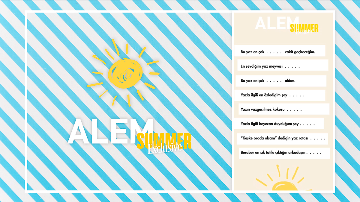 Ünlü İsimler ile Yaz Anketi