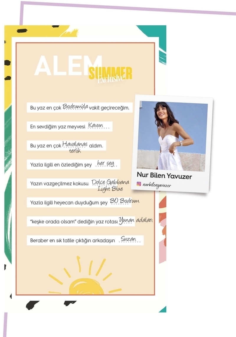 Ünlü İsimler ile Yaz Anketi