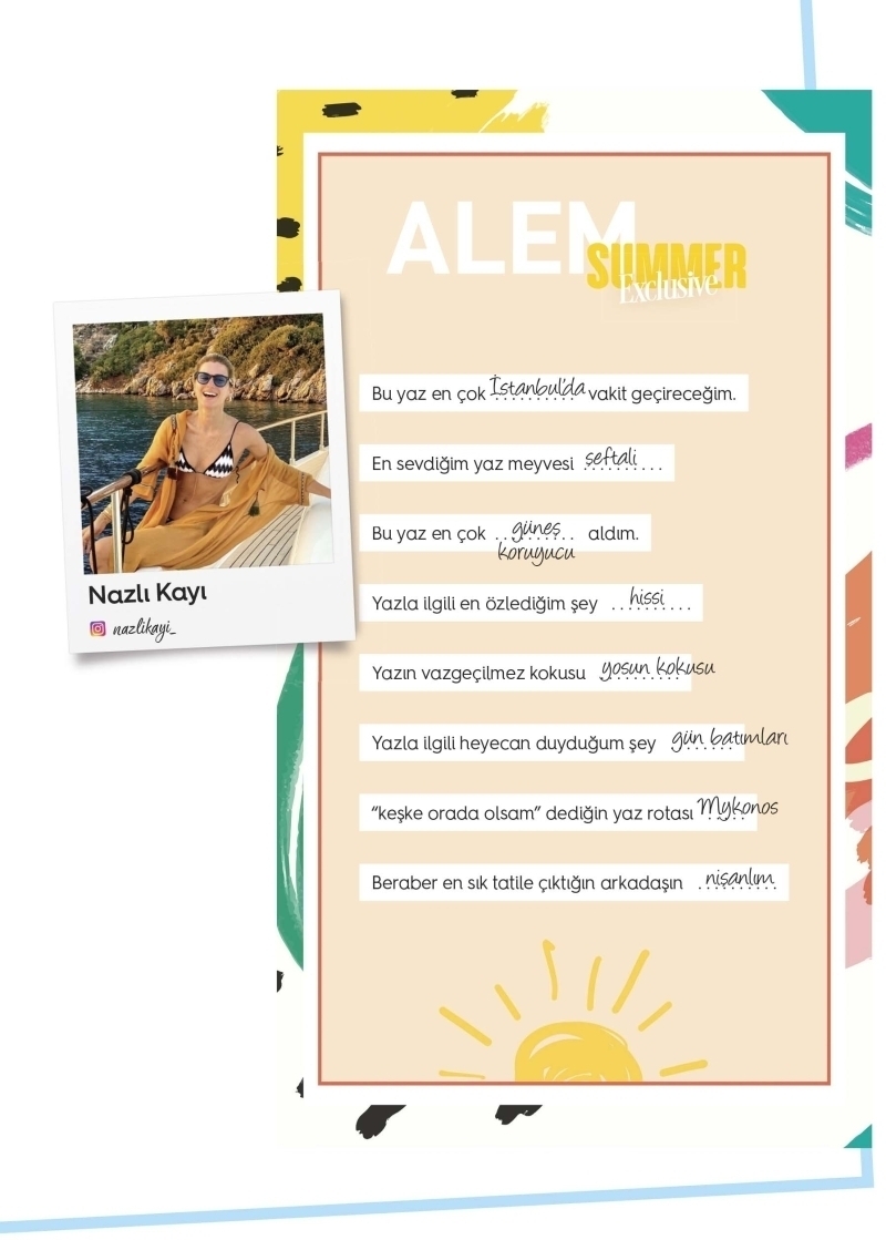 Ünlü İsimler ile Yaz Anketi