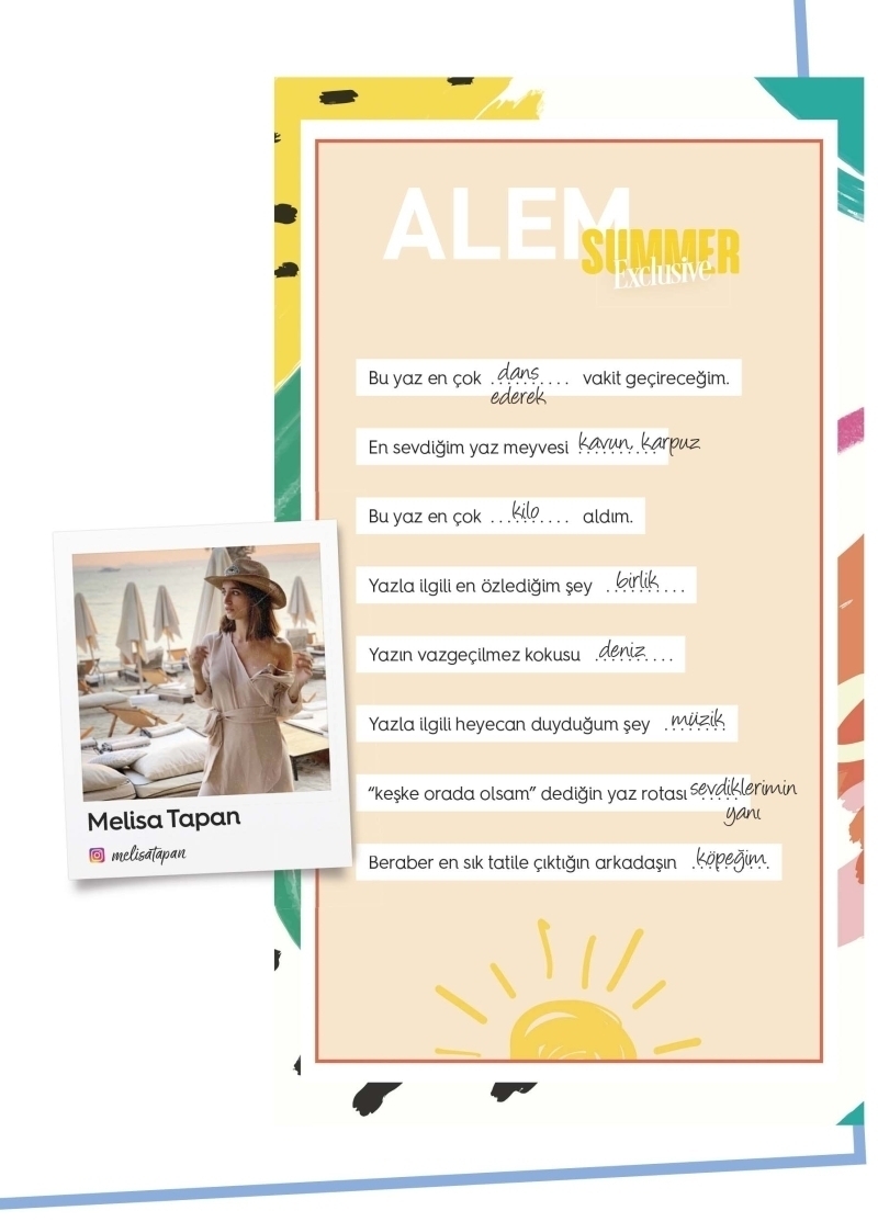 Ünlü İsimler ile Yaz Anketi