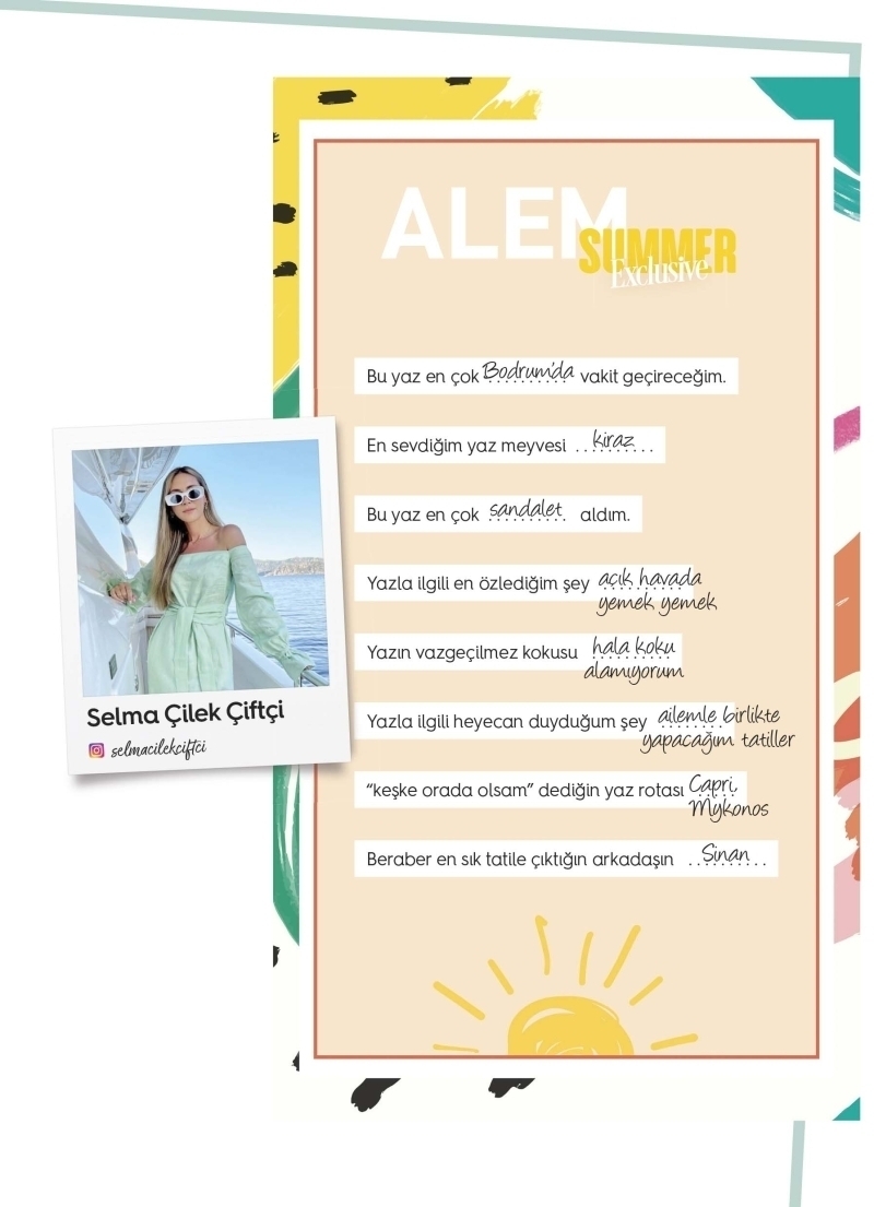 Ünlü İsimler ile Yaz Anketi