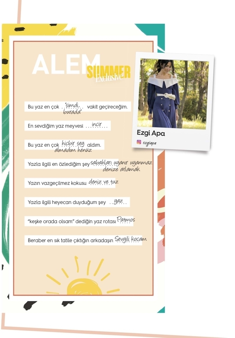 Ünlü İsimler ile Yaz Anketi