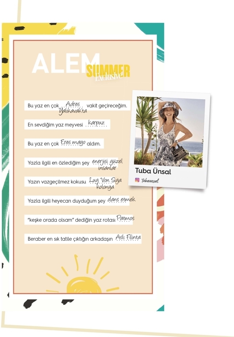 Ünlü İsimler ile Yaz Anketi