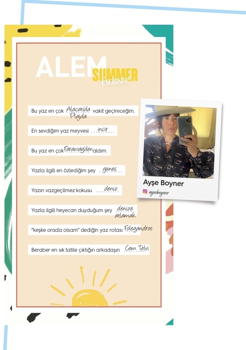 Ünlü İsimler ile Yaz Anketi