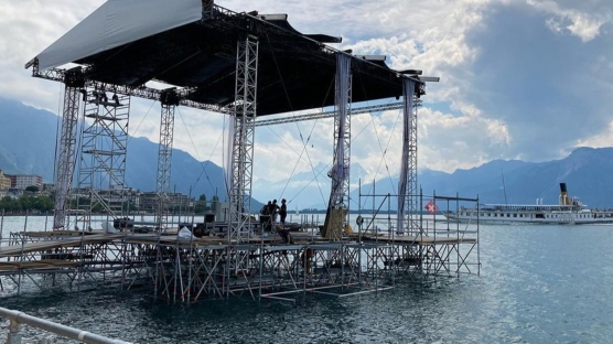 Cenevre Gölü Manzarasında Montreux Caz Festivali